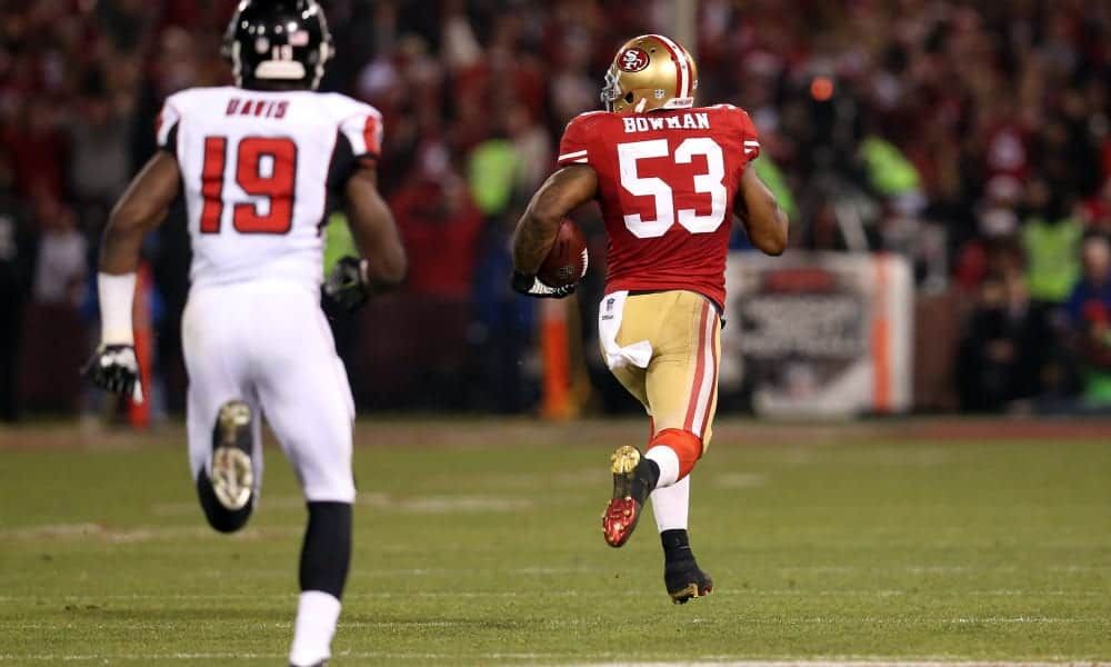 San Francisco 49ers linebacker Navorro Bowman 