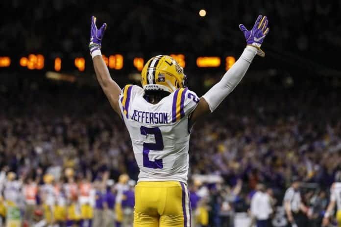 LSU wideout Justin Jefferson slips in Round 1 to Minnesota Vikings