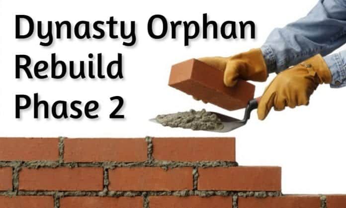 Dynasty Orphan Rebuild: Phase 2 - Putting the Plan into Motion