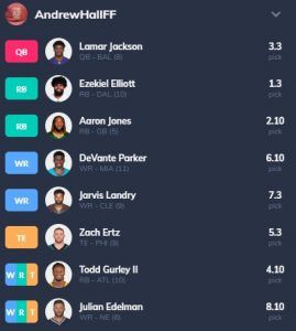 2020 fantasy football mock draft