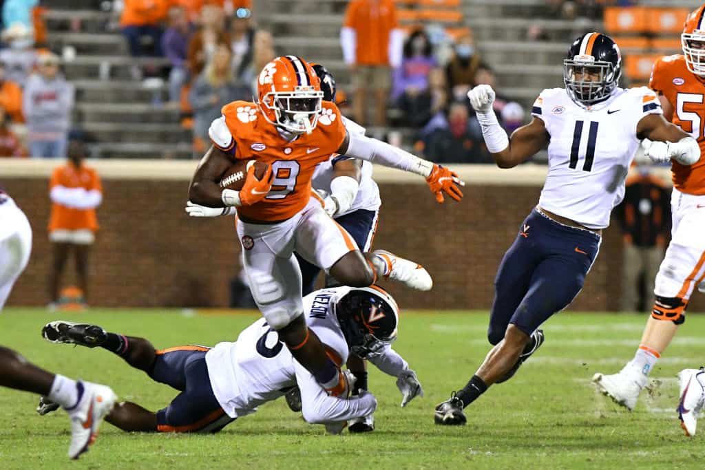 NFL Draft Stock Report: Travis Etienne & Azeez Ojulari lead Week 6 risers