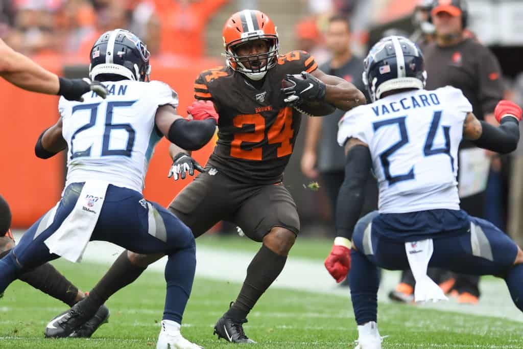 NFL DFS Picks Week 13: Nick Chubb, Browns / Titans bring value this week and fantasy game stacks