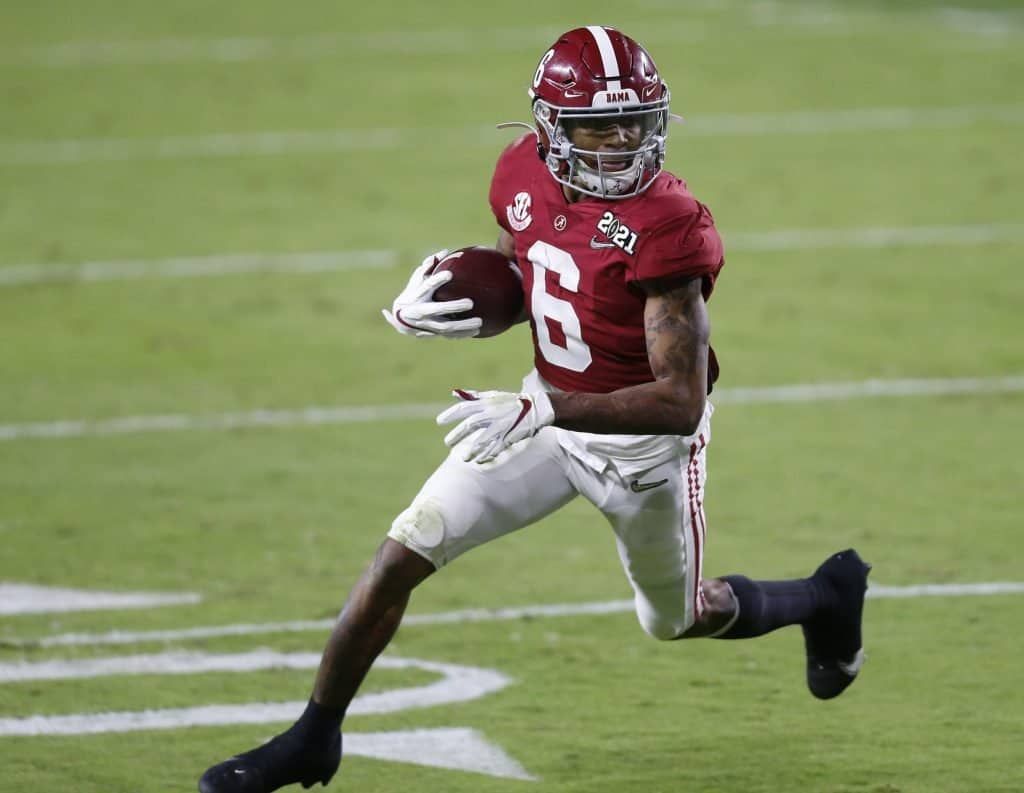 Is DeVonta Smith's weight a problem at the NFL level?