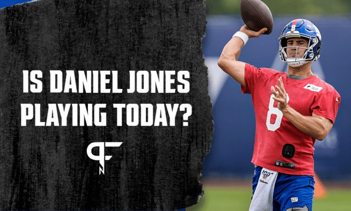 Is Daniel Jones playing today vs. the Browns?