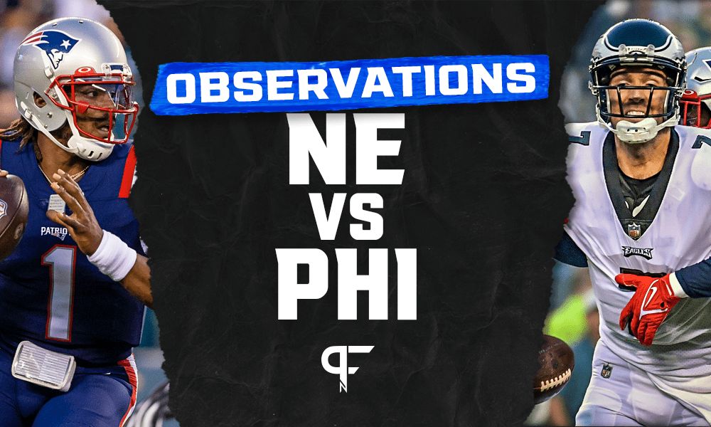 Patriots vs. Eagles Recap: Cam shines, Jones deals, and Stevenson drives