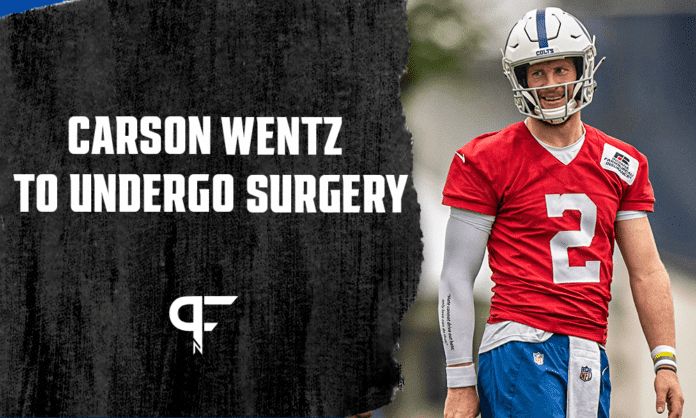 Colts QB Carson Wentz to undergo surgery on injured foot