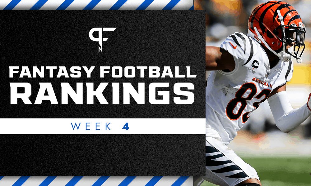 Week 4 Fantasy Football Rankings: Tyler Boyd, Damien Harris round out top 100