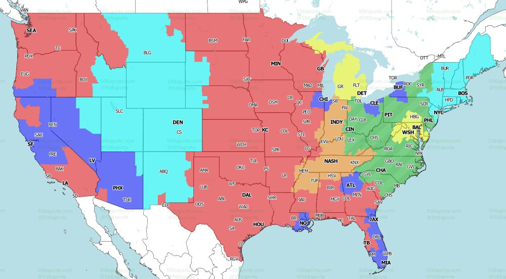 NFL Coverage Map Week 3: TV schedule for FOX, CBS broadcasts