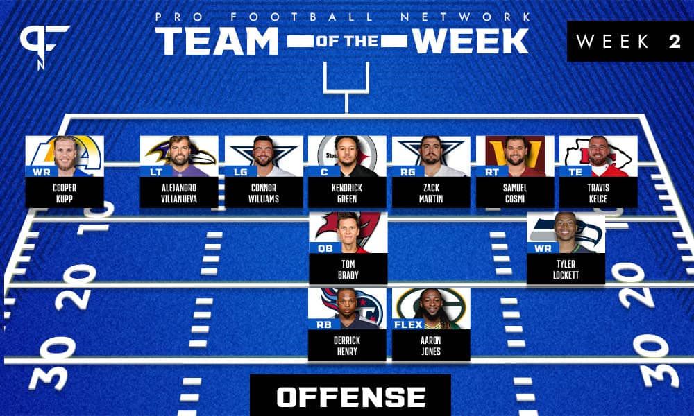 Week 2 NFL Team of the Week: Tom Brady has entered the conversation