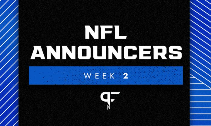 NFL Announcers Week 2: CBS and FOX NFL game assignments this week