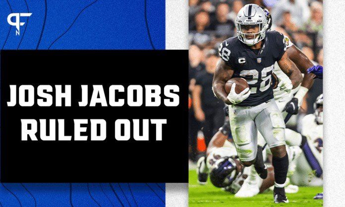 Las Vegas Raiders running back Josh Jacobs (ankle) ruled out vs. Pittsburgh Steelers