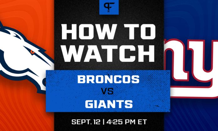 Broncos vs. Giants prediction, how to watch, odds, and game preview for Week 1