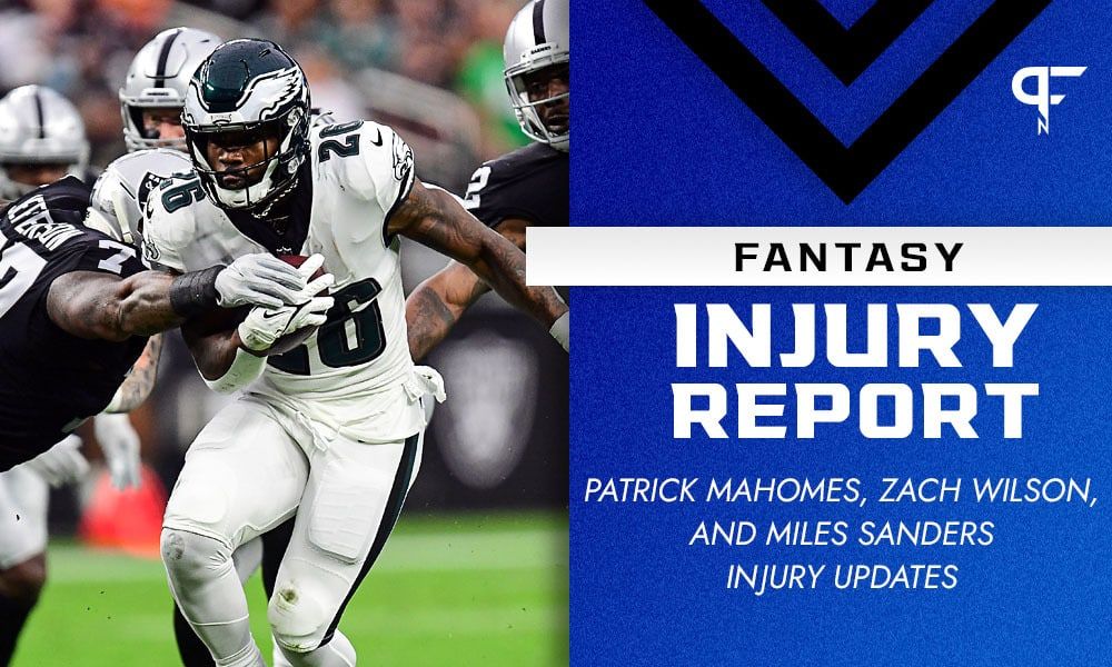 Fantasy Injury Report: Patrick Mahomes, Zach Wilson, and Miles Sanders injury updates