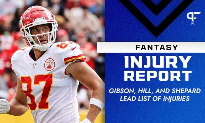 Fantasy Injury Report: Antonio Gibson, Tyreek Hill, Sterling Shepard injury updates