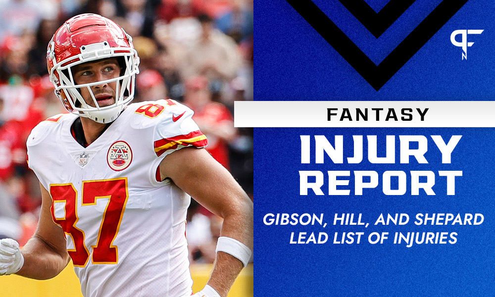 Fantasy Injury Report: Antonio Gibson, Tyreek Hill, Sterling Shepard injury updates