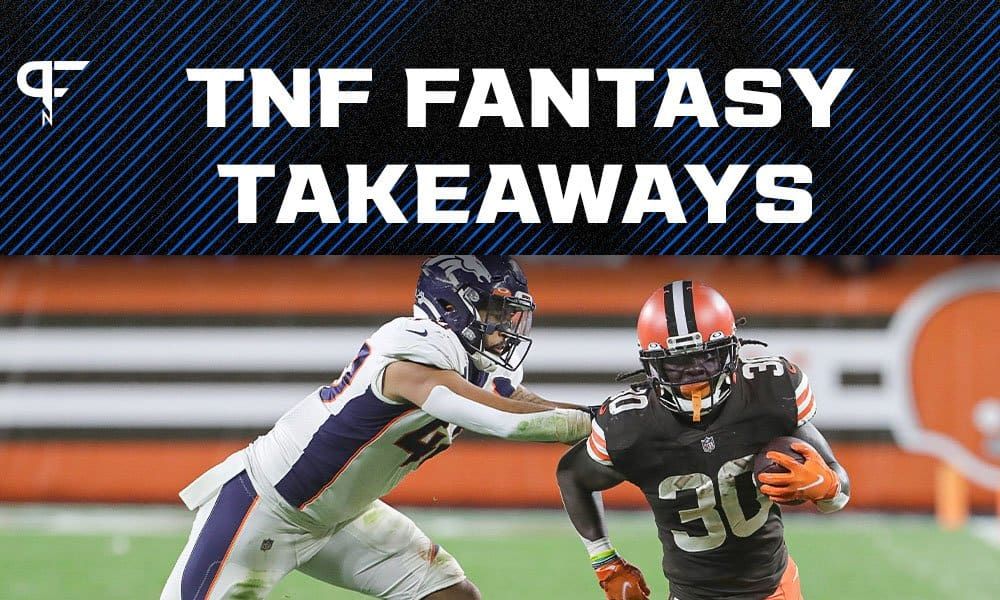 Thursday Night Football Fantasy Takeaways: D'Ernest Johnson's fantasy heroics