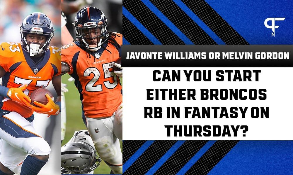 Javonte Williams or Melvin Gordon: Can you start either Broncos RB in fantasy on Thursday Night Football?