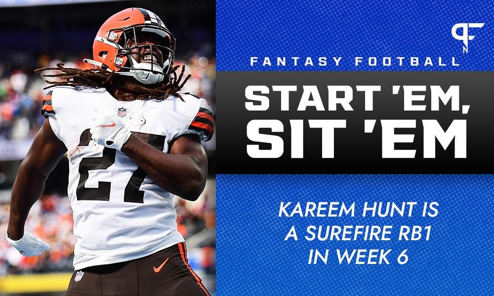 Kareem Hunt Start/Sit Week 6: Hunt is a surefire RB1