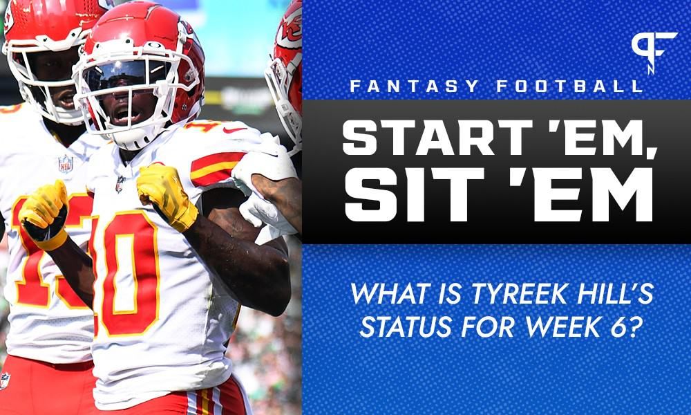 Tyreek Hill Start/Sit: What is the star WR's status for Week 6?