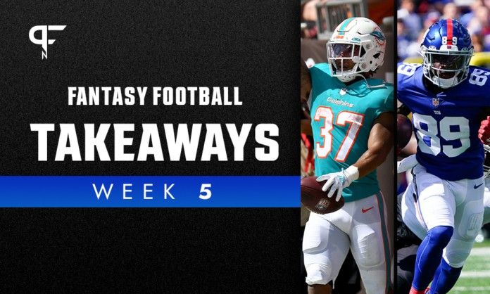 Fantasy Football Week 5 Takeaways: Myles Gaskin, Kadarius Toney, David Njoku post standout performances