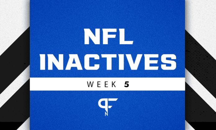 NFL Inactives Week 5: Calvin Ridley, Russell Gage inactive