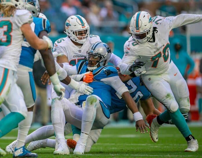 How the Miami Dolphins' defense forced Cam Newton into least-efficient game of his career