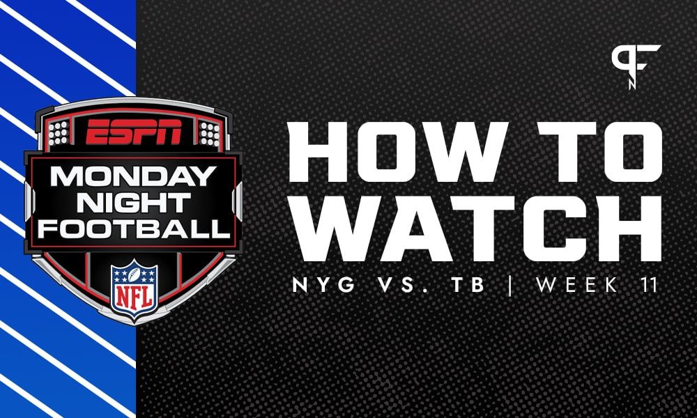 What channel is the Giants vs. Buccaneers Monday Night Football game on tonight?