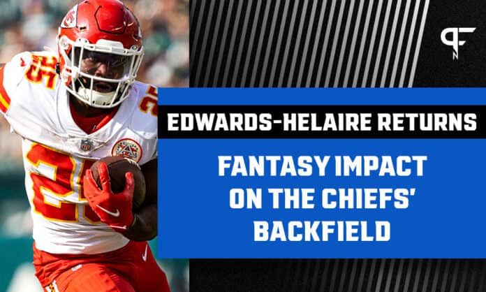 Fantasy impact of Clyde Edwards-Helaire's return on Darrel Williams, Jerick McKinnon, and Derrick Gore