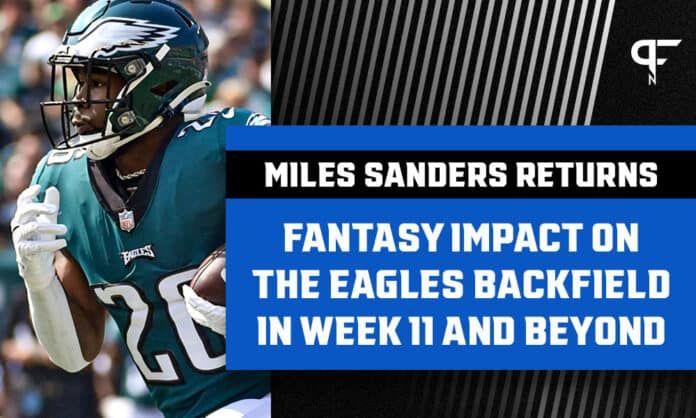 What does Miles Sanders' return mean for the fantasy values of Jordan Howard, Kenneth Gainwell, and Boston Scott?