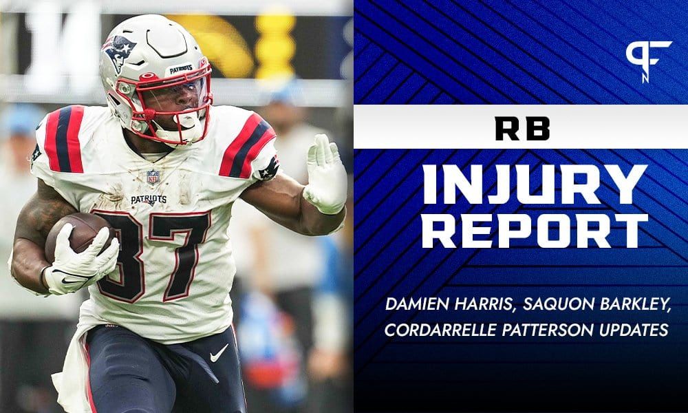 Fantasy RB Injury Report Week 11: Damien Harris, Saquon Barkley, Cordarrelle Patterson updates