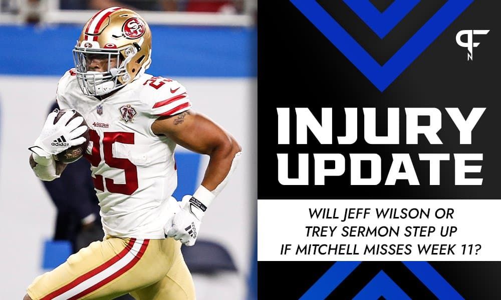 Elijah Mitchell Injury Update: Will Jeff Wilson or Trey Sermon step up if Mitchell misses Week 11?