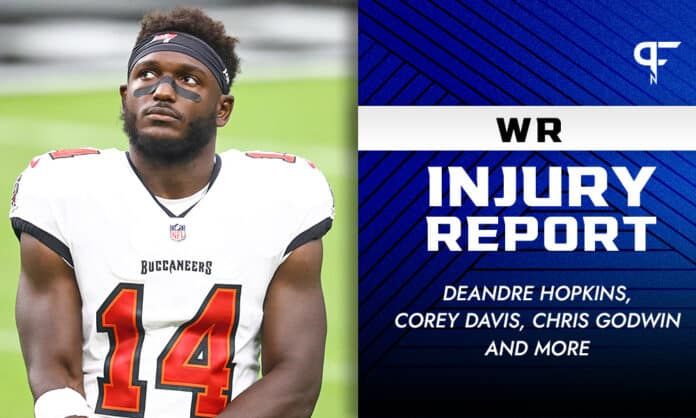 Fantasy WR Injury Report Week 10: DeAndre Hopkins, Corey Davis, Chris Godwin, and more