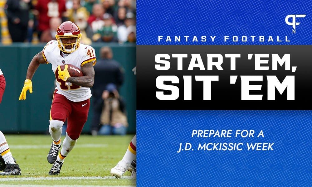 NFL RB Start 'Em, Sit 'Em Week 10: Should you start J.D. McKissic, AJ Dillon, or Antonio Gibson this week?