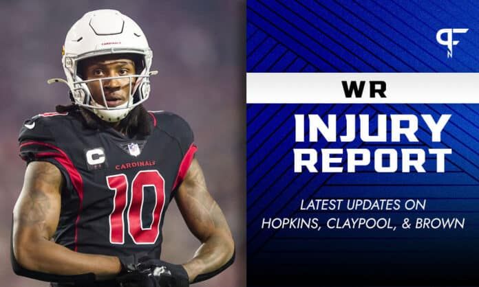 Fantasy WR Injury Report Week 10: DeAndre Hopkins, Chase Claypool, Antonio Brown