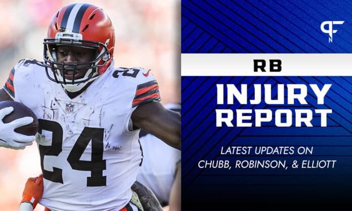 Fantasy RB Injury Report Week 10: Nick Chubb, James Robinson, Ezekiel Elliott updates