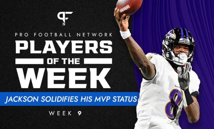 Week 9 NFL Player of the Week: Jackson continues MVP campaign as Taylor, McKinney both shine