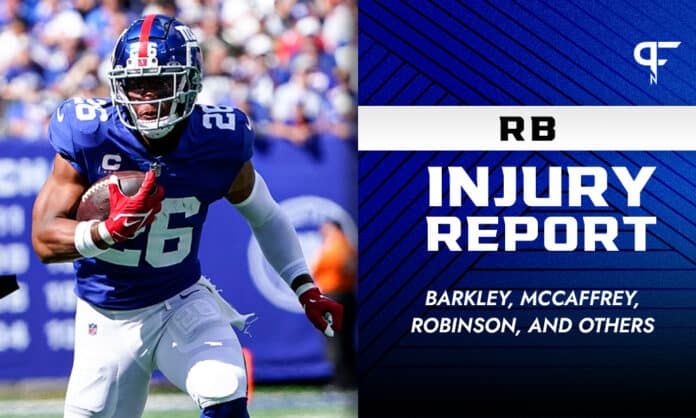 Fantasy RB Injury Report Week 9: Saquon Barkley, Christian McCaffrey, James Robinson updates