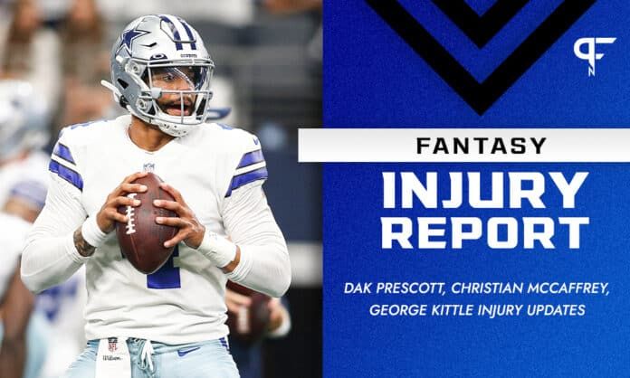 Fantasy Injury Report: Dak Prescott, Christian McCaffrey, George Kittle injury updates