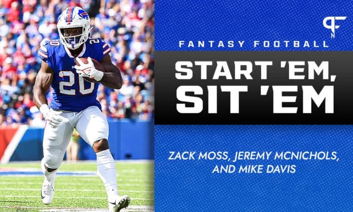 NFL RB Start 'Em, Sit 'Em Week 9: Are Zack Moss, Jeremy McNichols, and Mike Davis options?