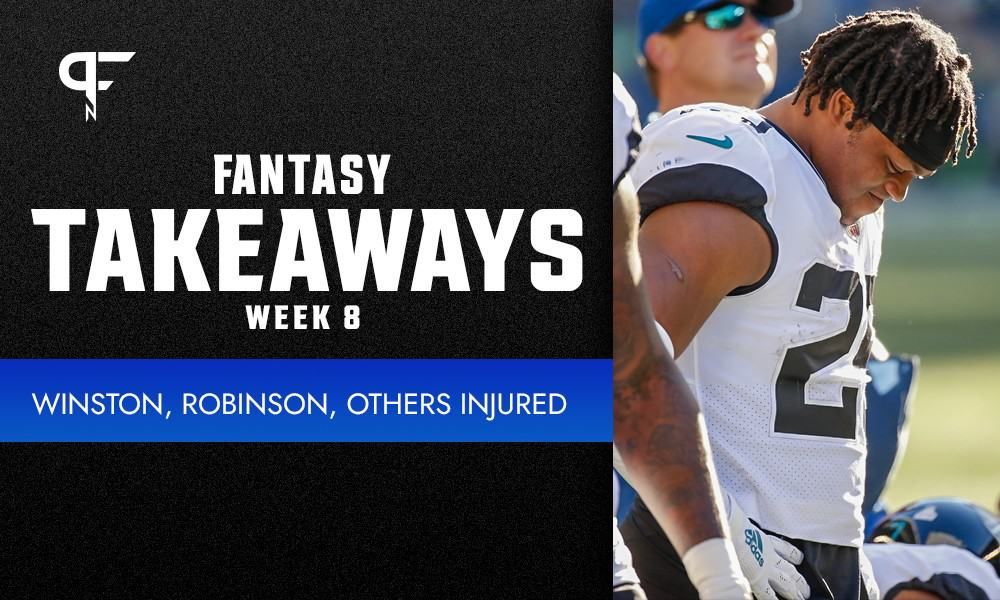NFL Week 8 Fantasy Football Takeaways: Implications of injuries to Jameis Winston, James Robinson, others
