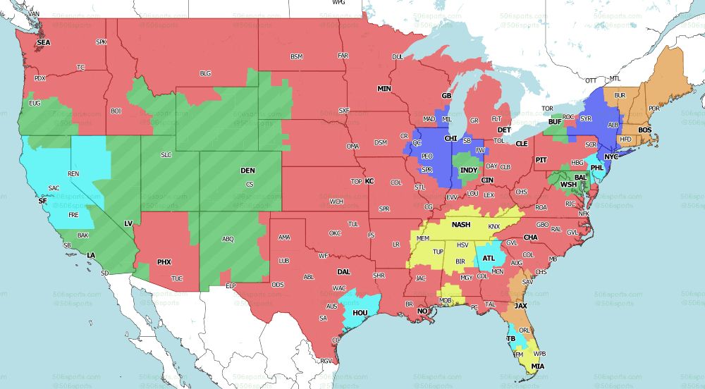 CBS single NFL TV map Week 17 2022