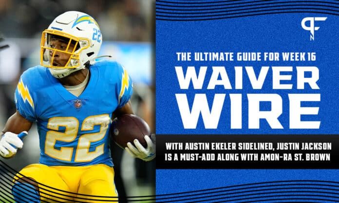 Fantasy Waiver Wire Week 16: With Austin Ekeler sidelined, Justin Jackson is a must-add along with Amon-Ra St. Brown