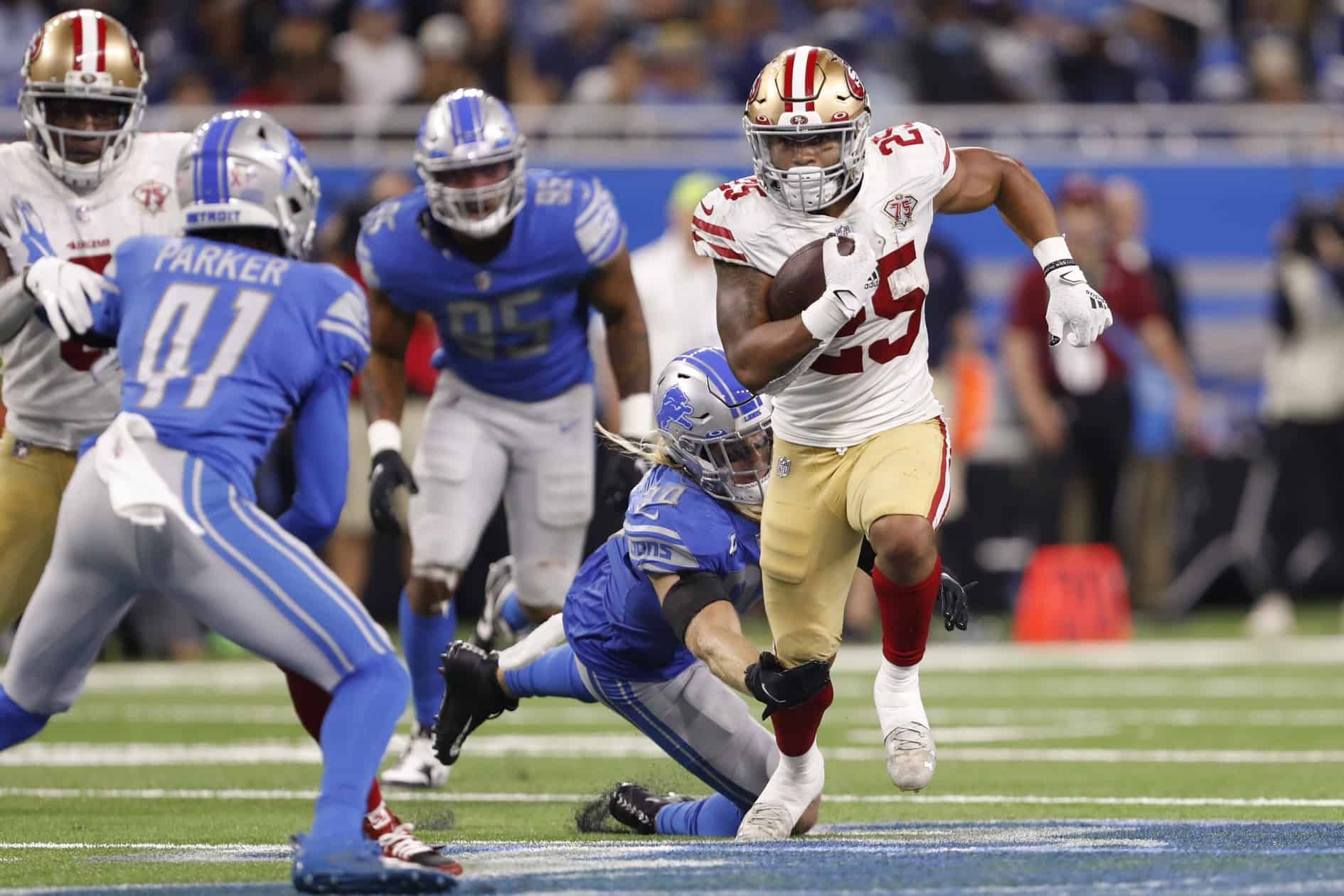 Is Elijah Mitchell playing today vs. the Falcons? Latest injury update on 49ers RB