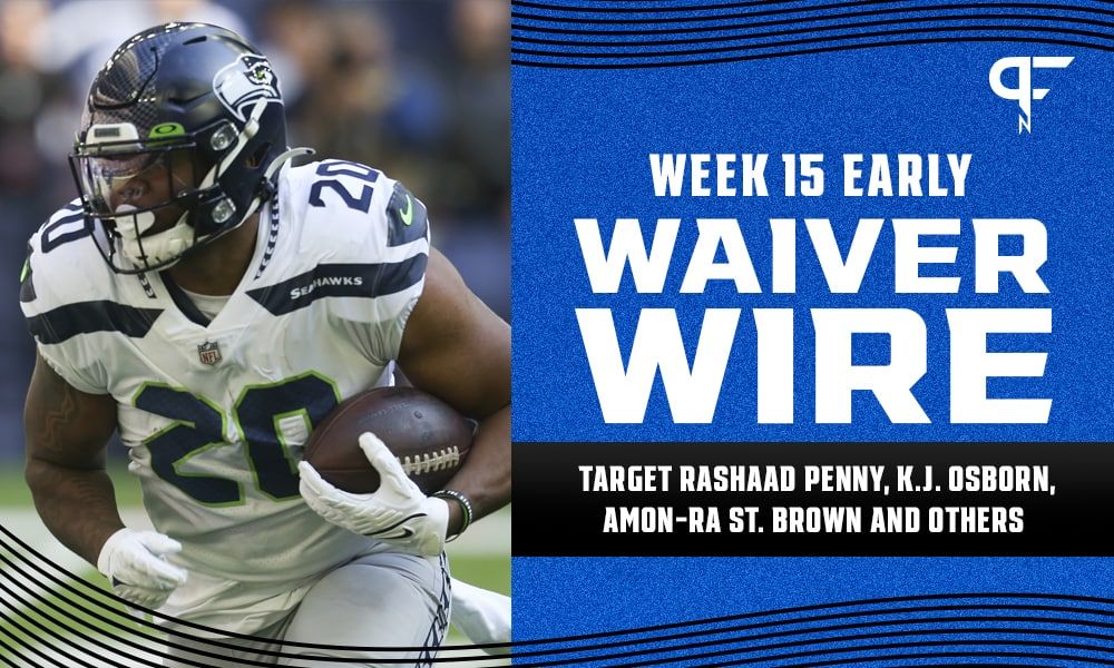 Week 15 Waiver Wire: Best pickups and targets for fantasy football include Rashaad Penny, K.J. Osborn, and Amon-Ra St. Brown