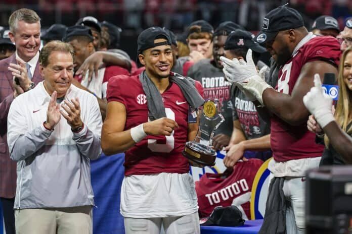 Alabama Quarterback Bryce Young wins the 2021 Heisman Trophy award