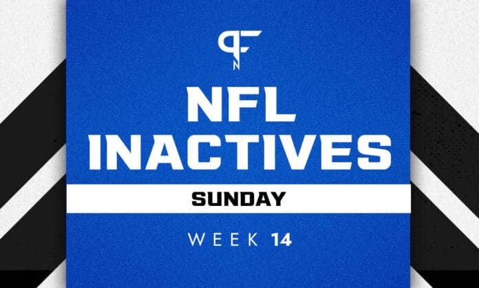 NFL Inactives Week 14: Daniel Jones, D'Andre Swift, Elijah Mitchell inactive