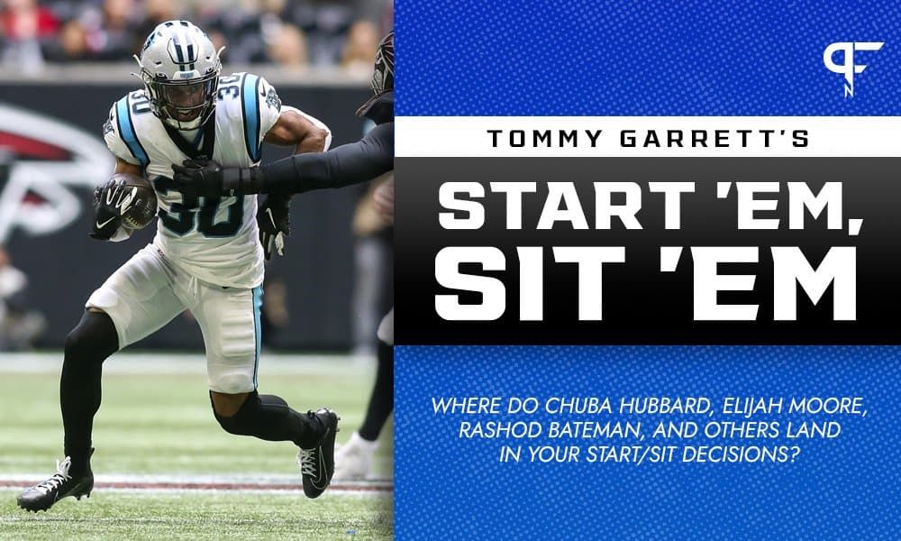Tommy Garrett's Fantasy Start 'Em Sit 'Em Week 14: Where do Chuba Hubbard, Elijah Moore, and Rashod Bateman land in start/sit decisions?