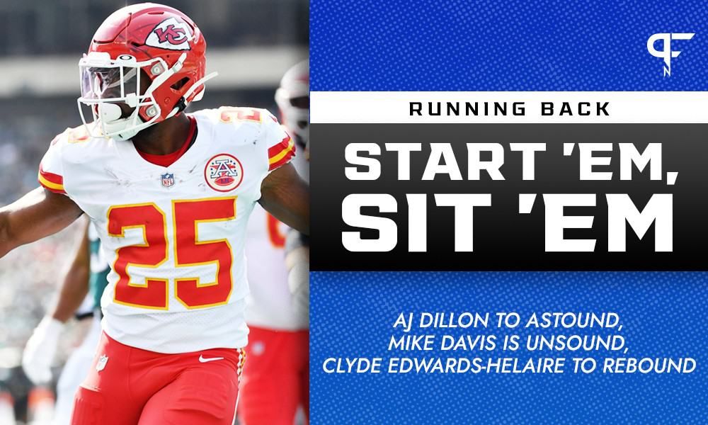 NFL RB Start 'Em Sit 'Em Week 14: AJ Dillon to astound, Mike Davis is unsound, Clyde Edwards-Helaire to rebound