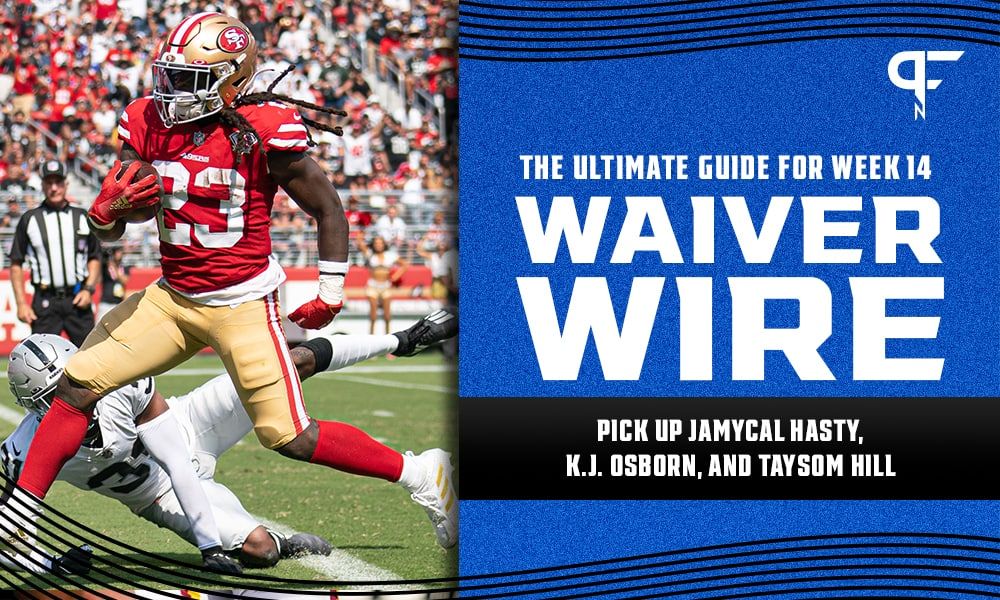 Fantasy Waiver Wire Week 14: Pick up JaMycal Hasty, K.J. Osborn, and Taysom Hill