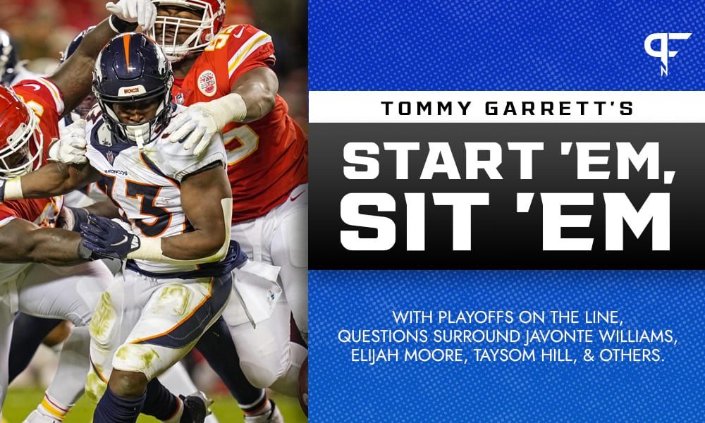Start 'Em Sit 'Em Week 14: With playoffs on the line, where do Javonte Williams, Elijah Moore, and Taysom Hill land in start/sit decisions?